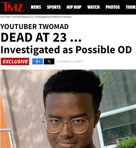 twomad age|YouTuber Twomad found dead aged 23 